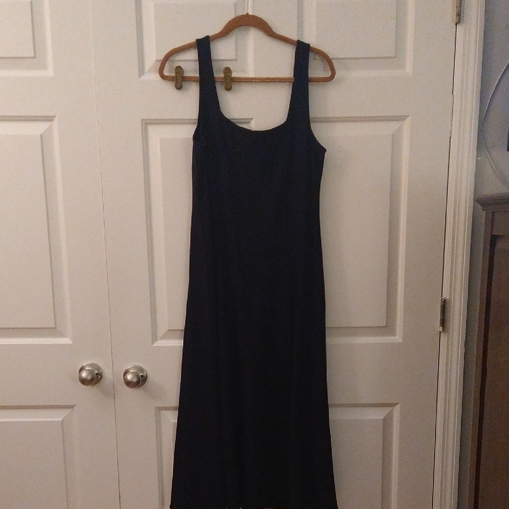 LOFT Black Midi Dress